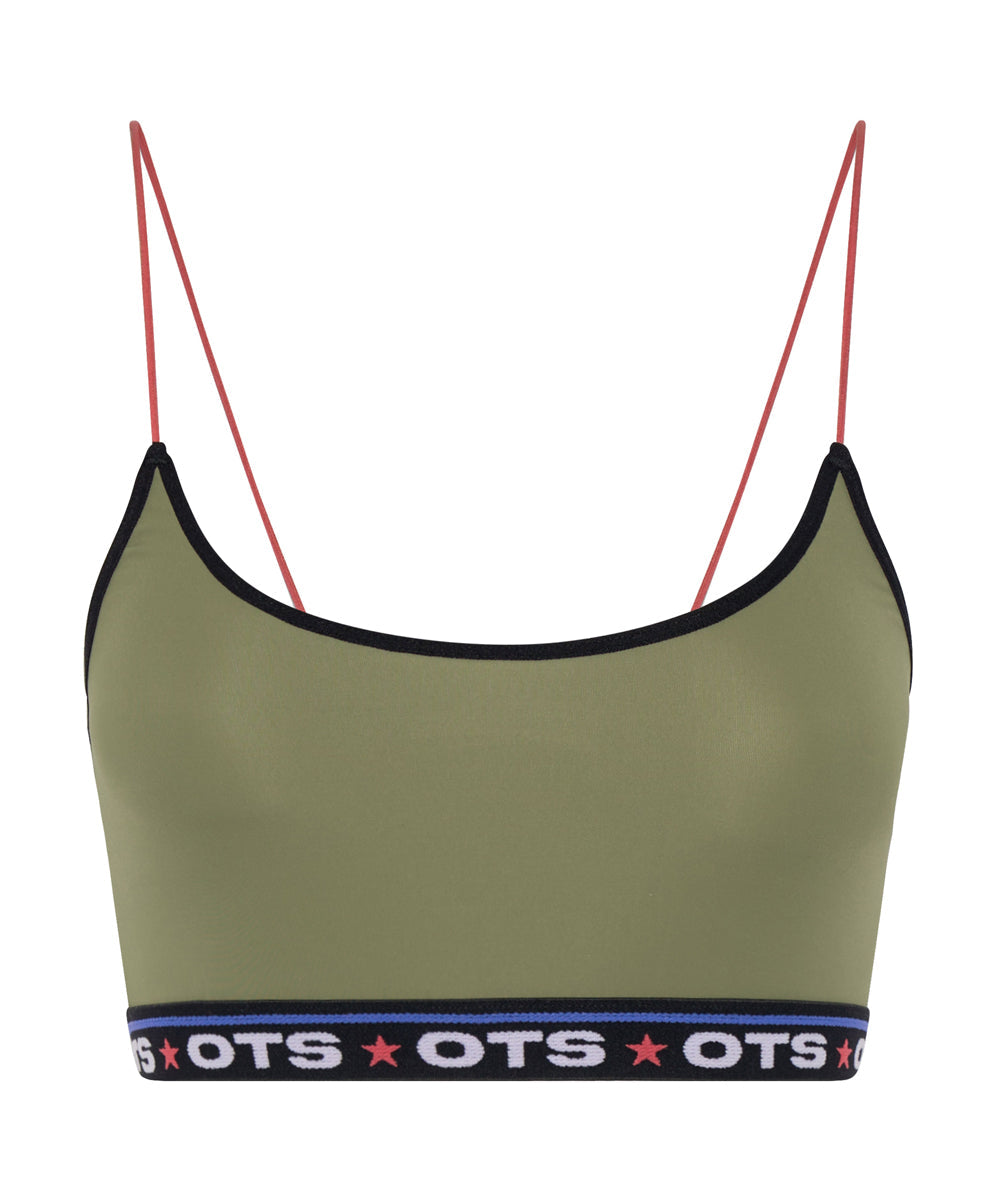 Products Boxer Crop Bralette - Khaki