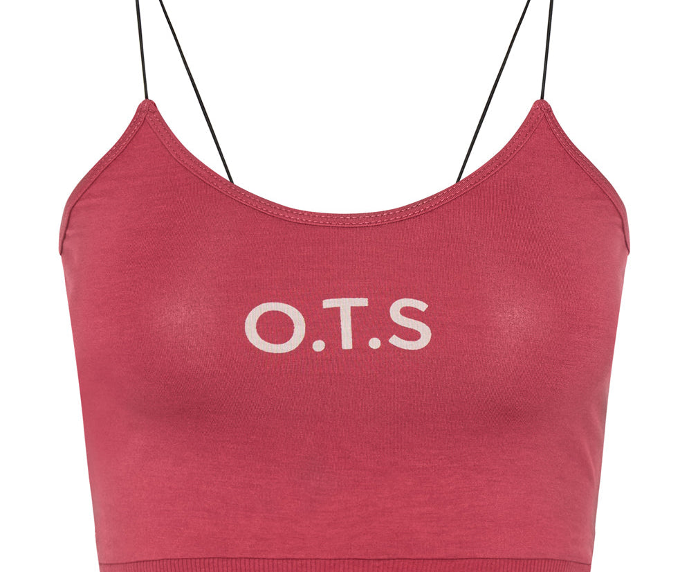 O.T.S Boxer Crop Bralette - Pink