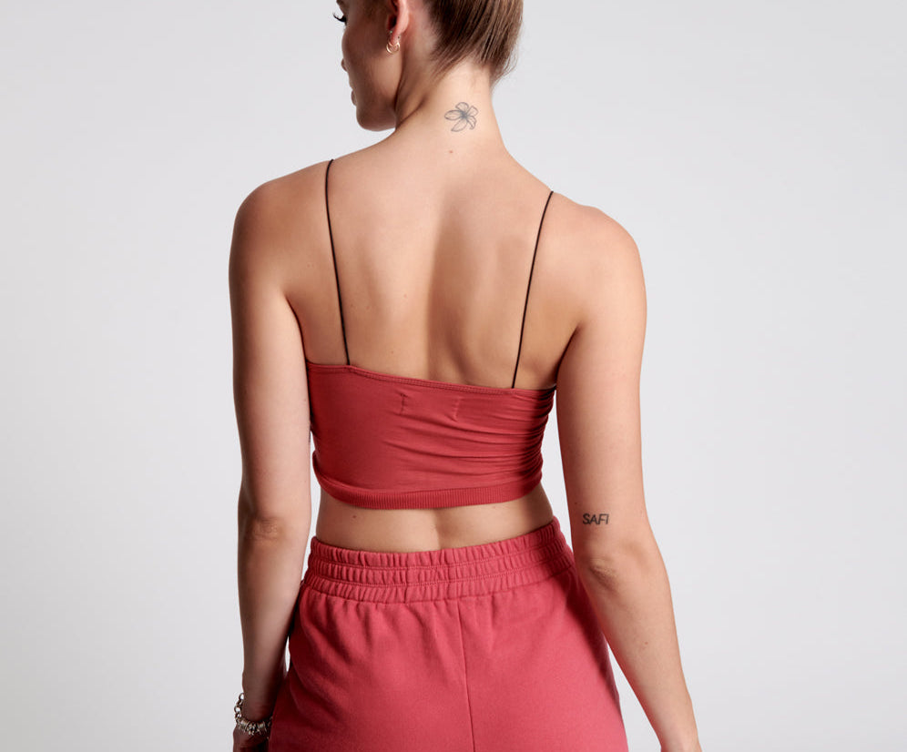 O.T.S Boxer Crop Bralette - Pink