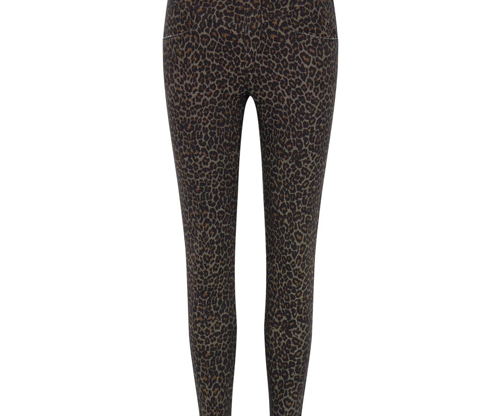 Preachers High Waist Skinny Stretch Denim Jeans - Leopard