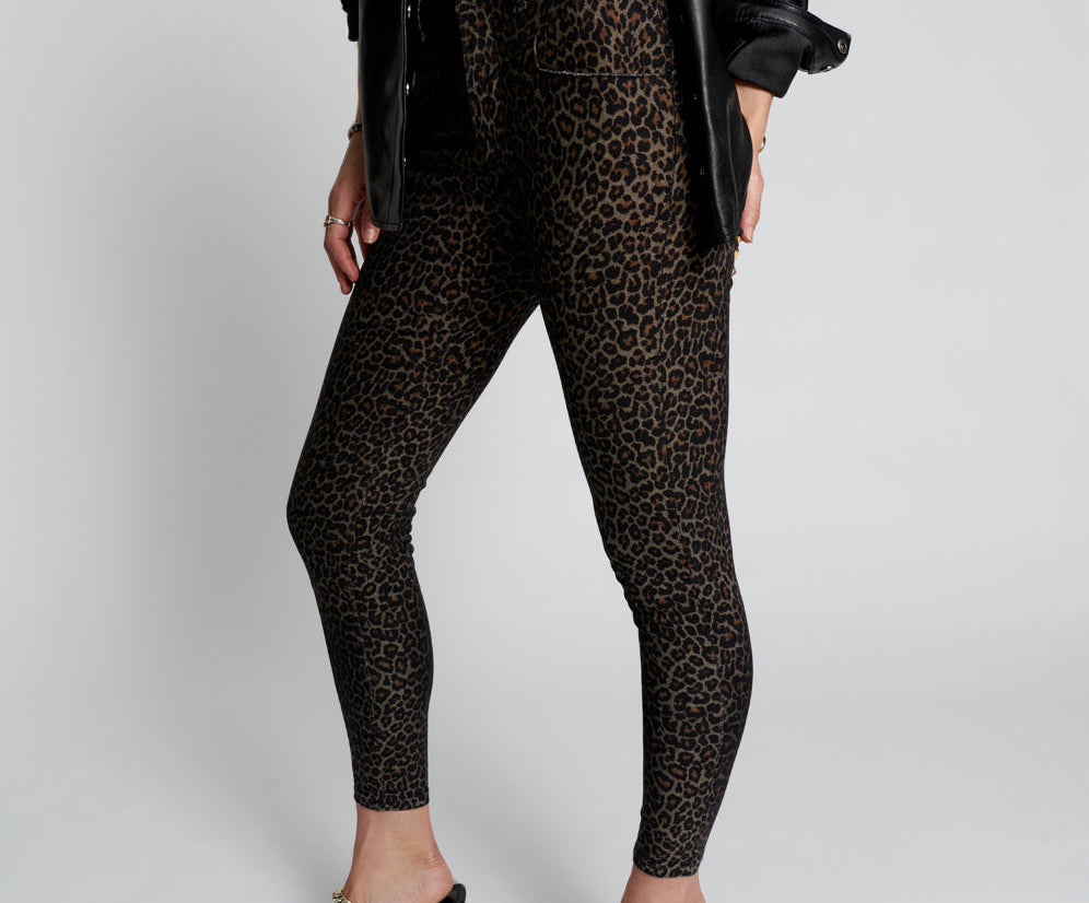 Preachers High Waist Skinny Stretch Denim Jeans - Leopard