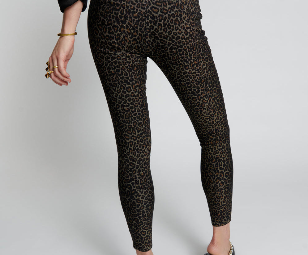Preachers High Waist Skinny Stretch Denim Jeans - Leopard
