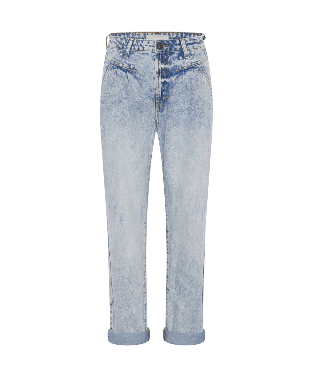 Last Stock Streetwalkers High Waist Straight Leg Trouser Denim Jeans - Rivet