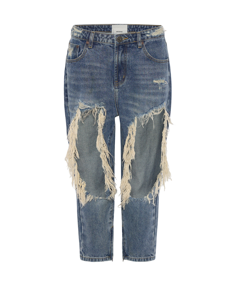 Illusions USED BLUE KINGPINS CROPPED BOYFRIEND JEANS