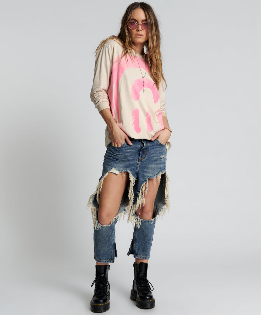 Illusions USED BLUE KINGPINS CROPPED BOYFRIEND JEANS