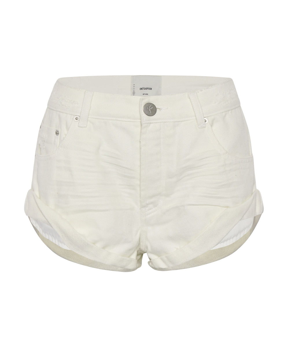 Products Bandits Low Waist Denim Shorts - Soft White
