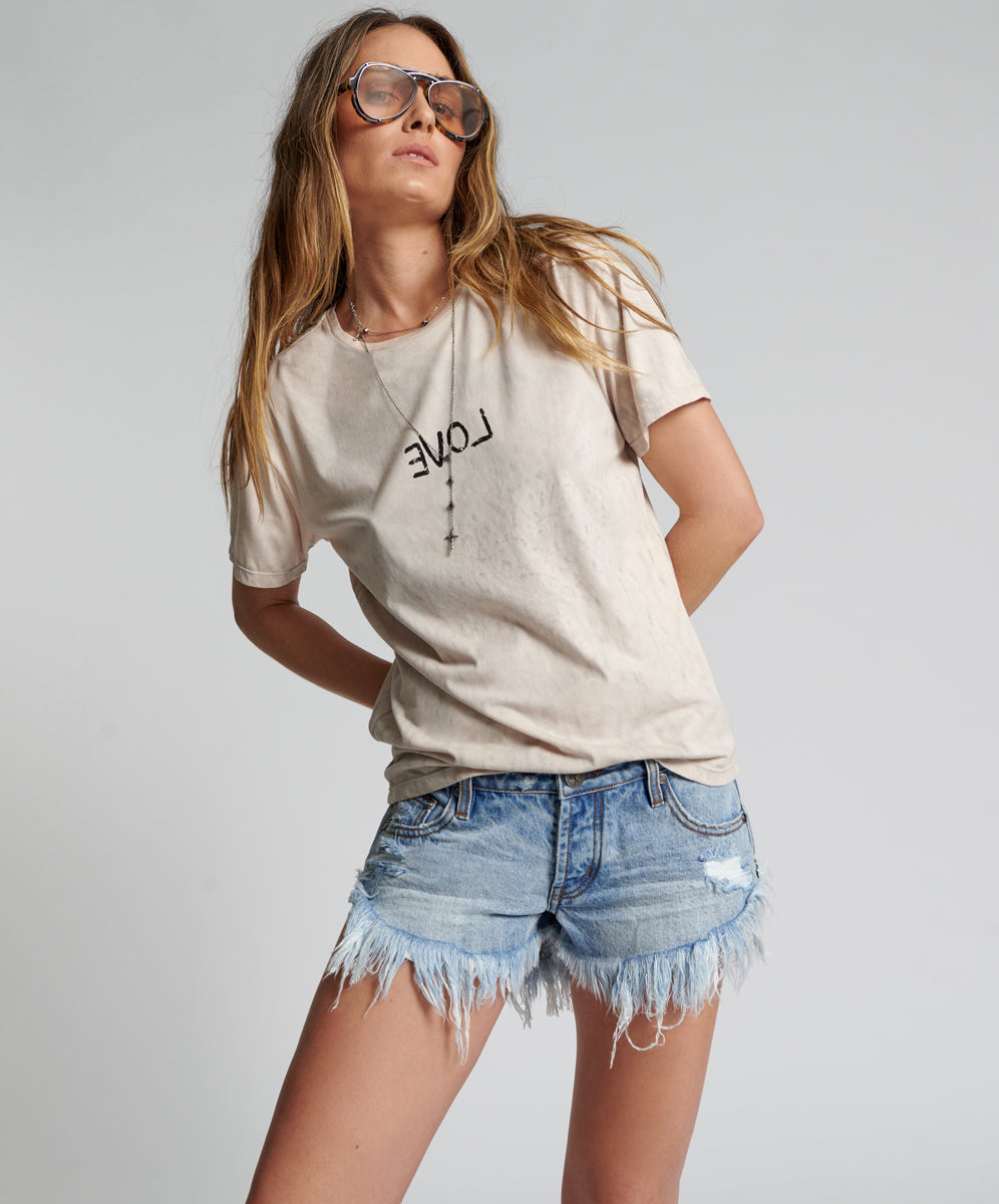 Products OCEAN DUKES LOW WAIST MINI DENIM SHORT