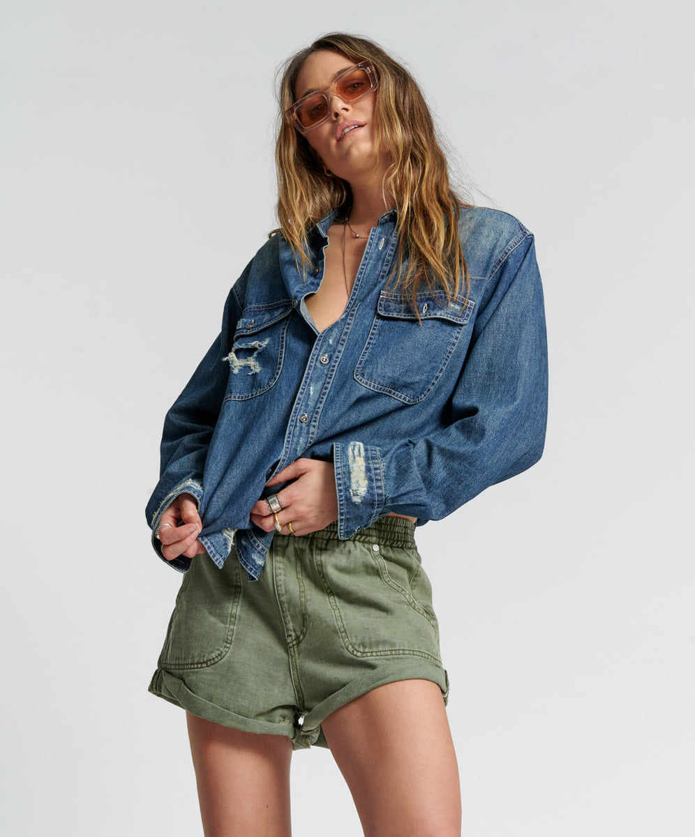 Last Stock SUPER KHAKI HUNTERS MID LENGTH RELAXED SHORT