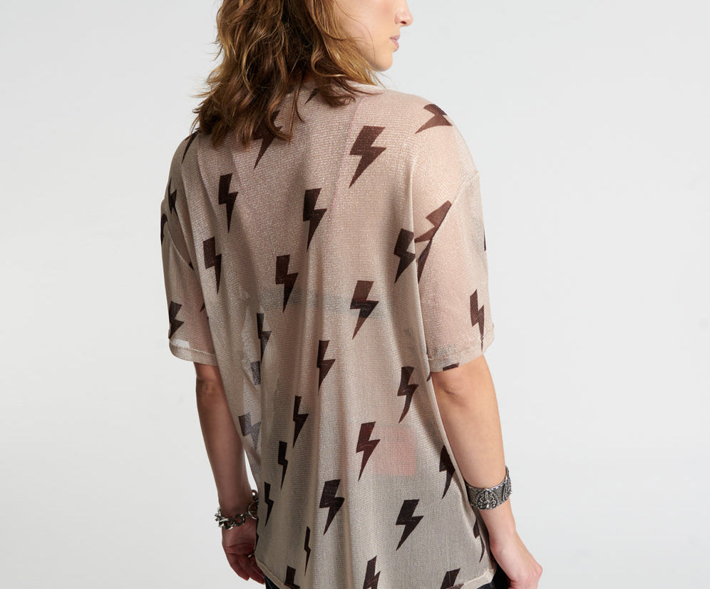 LIGHTNING STRIKES MESH TEE SHIRT