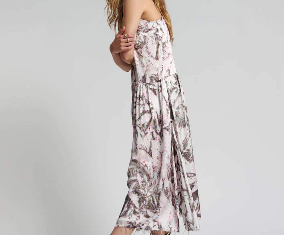 ILLUSIONS RUNAWAY HAND PRINTED CAMI DRESS