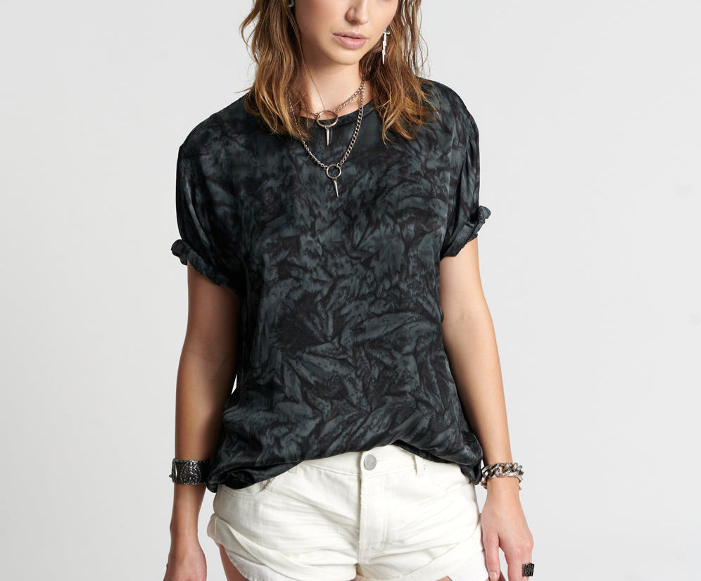 RESONANCE HAND DYED SATIN TEE