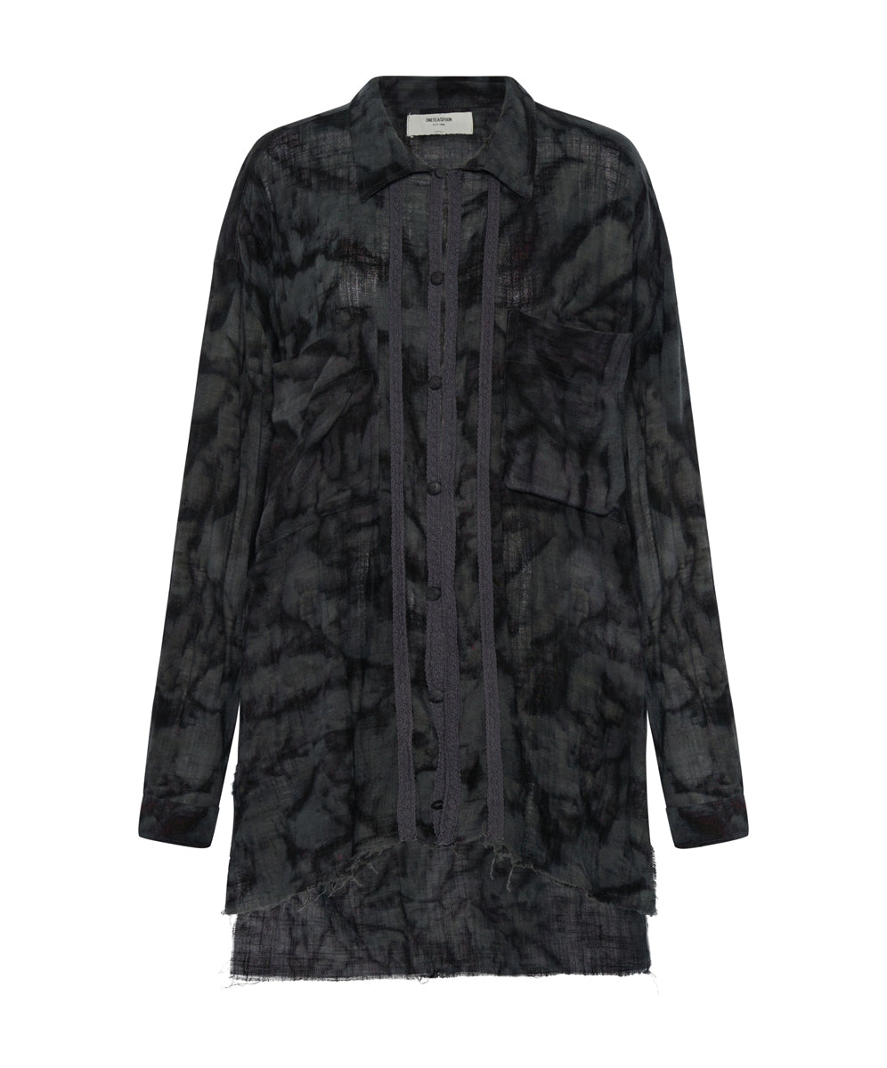 Last Stock RESONANCE MUSLIN LONGLINE SHIRT
