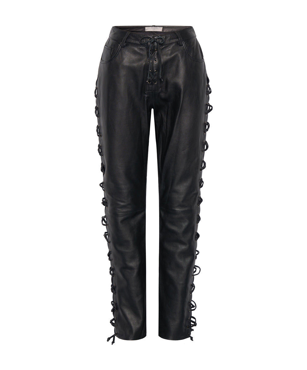 Products BLACKLIGHT LEATHER LACE UP PANTS