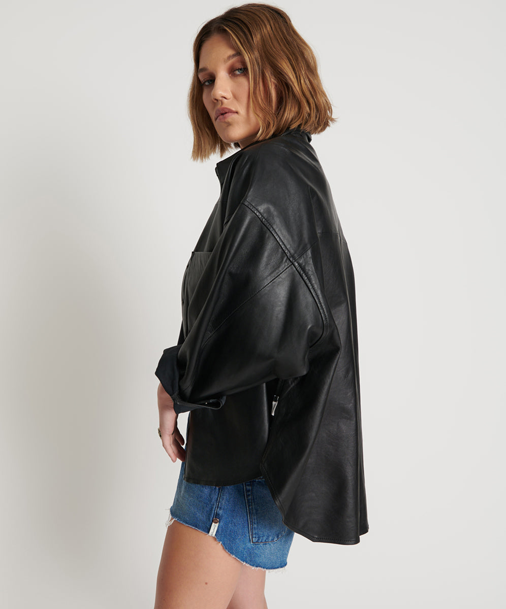Products LAST KISS LEATHER DARIA SHACKET