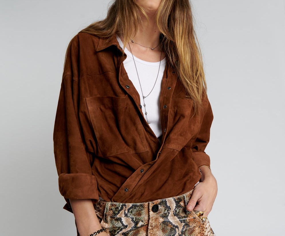 PALE SNAKE LEATHER BANDITS SHORTS