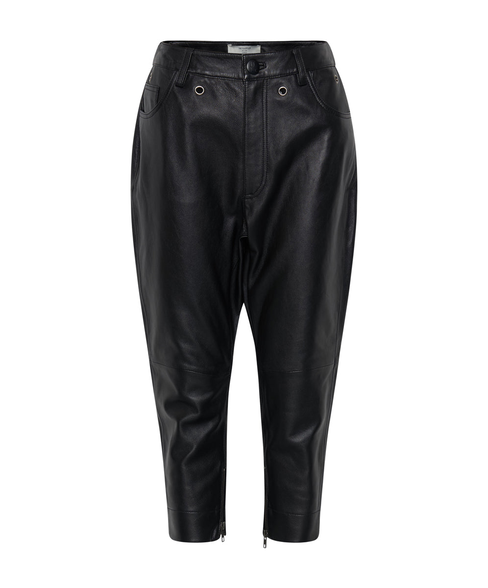 Products BROOKLYN CROPPED LEATHER BOYFRIEND PANT