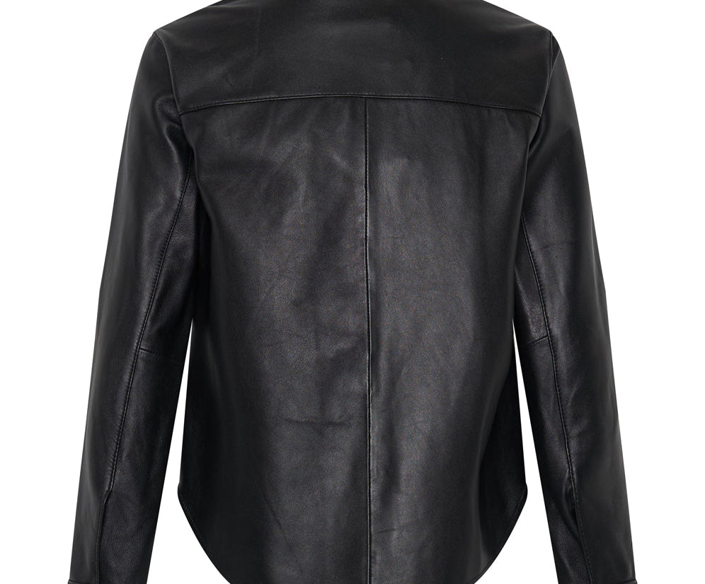 SOFIA CUT OUT LEATHER SHIRT