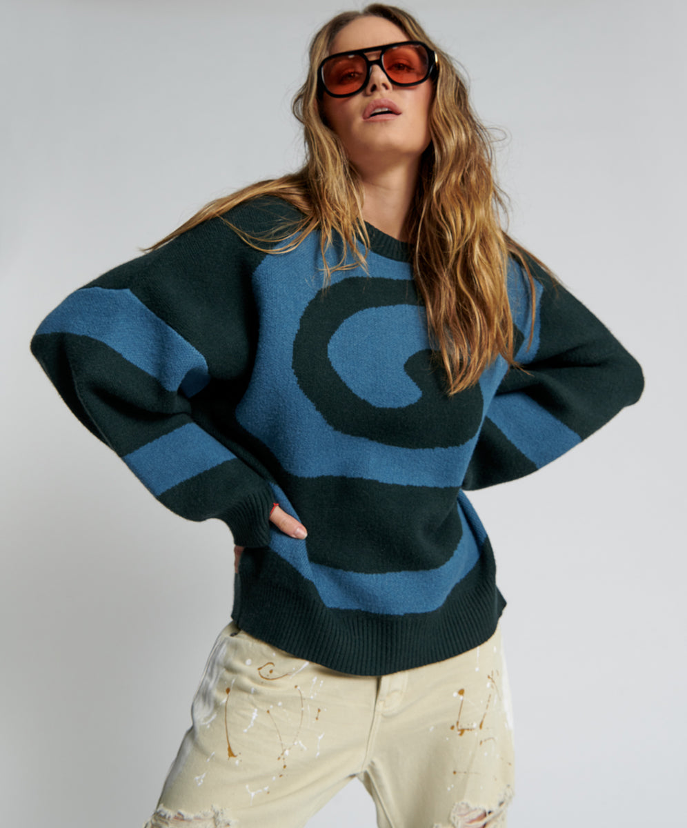 Last Stock VORTEX KNIT SWEATER GREEN