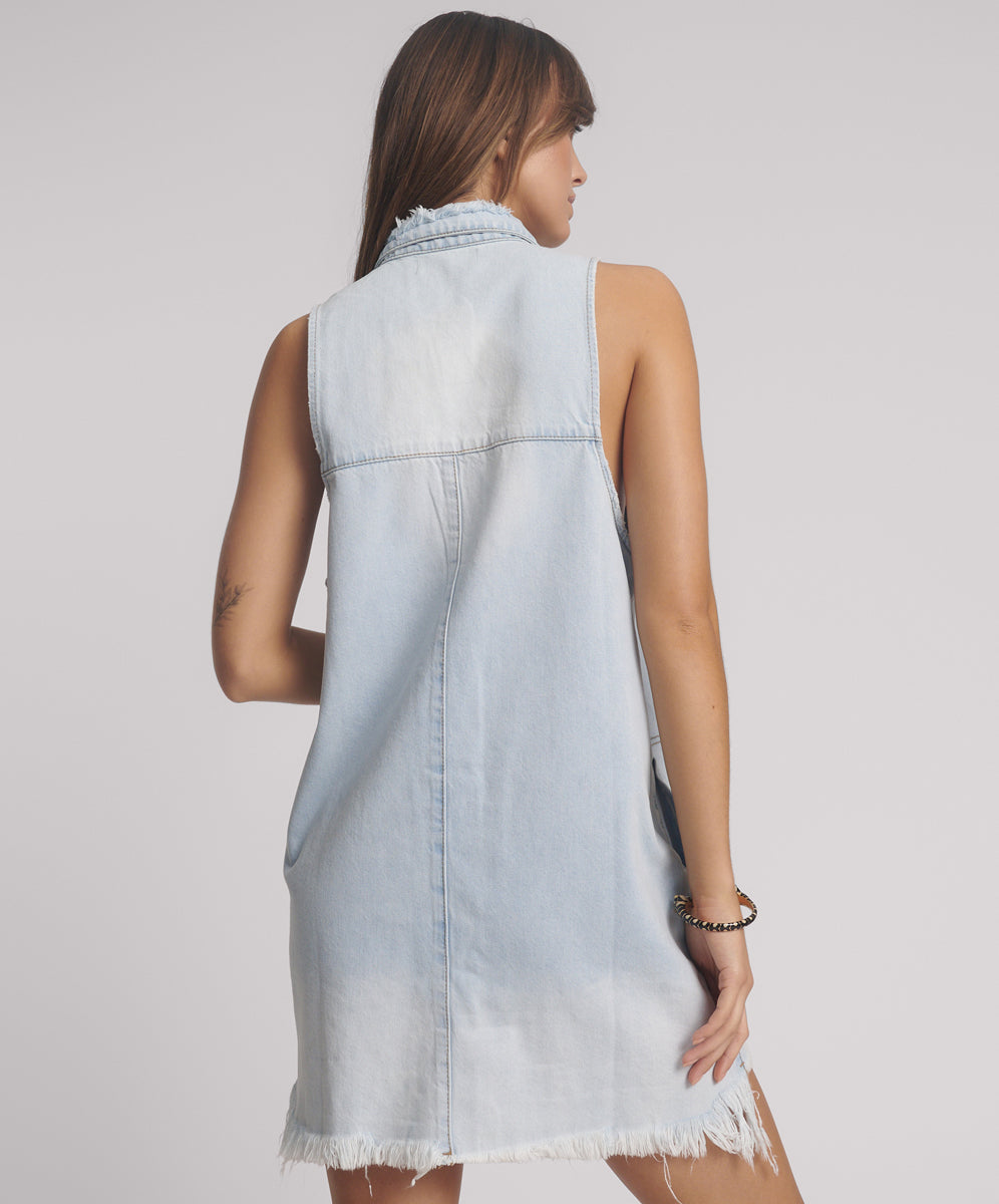 Braxton Mini Denim Dress - Casanova | One Teaspoon