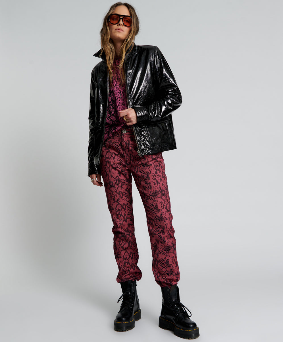Products BLACK OUT PATENT LEATHER JACKET