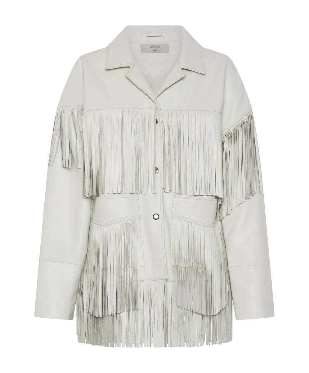 Products CHAOS WALKING FRINGED LEATHER JACKET