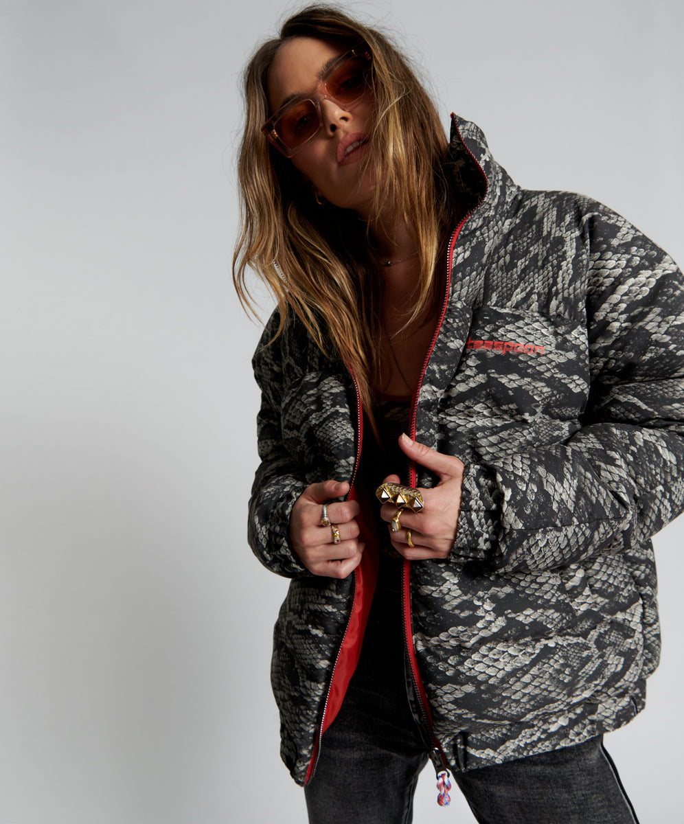 Products Dirtee Love Puffa Jacket - Night Snake