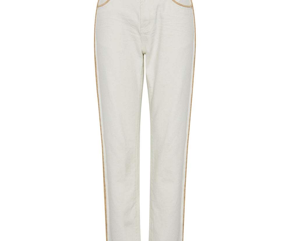 Awesome Baggies High Waist Straight Leg Denim Jeans - Pearl