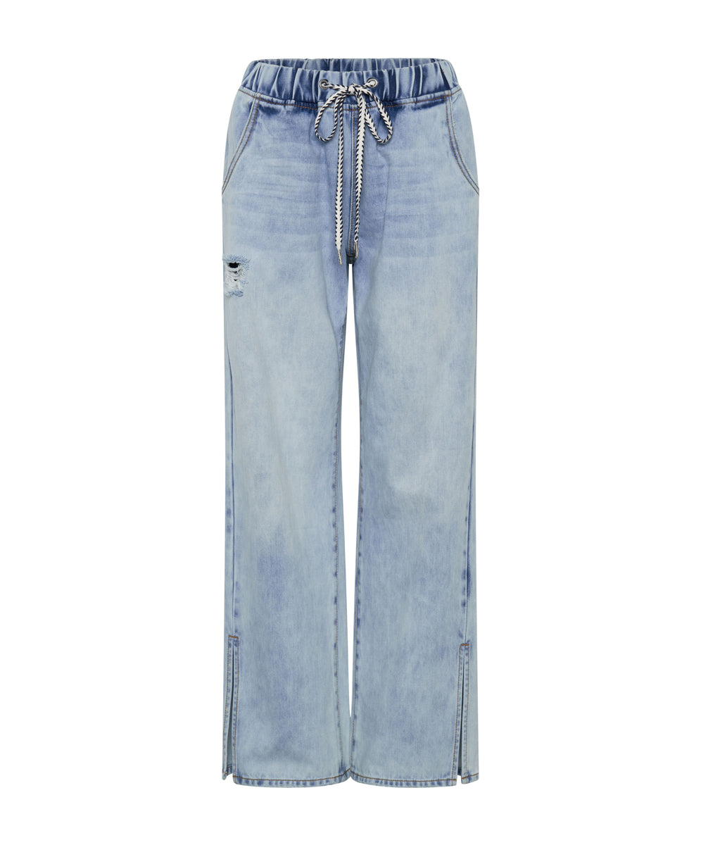 Products BLUE TORNADO ROADHOUSE WIDE LEG DRAWSTRING JEANS