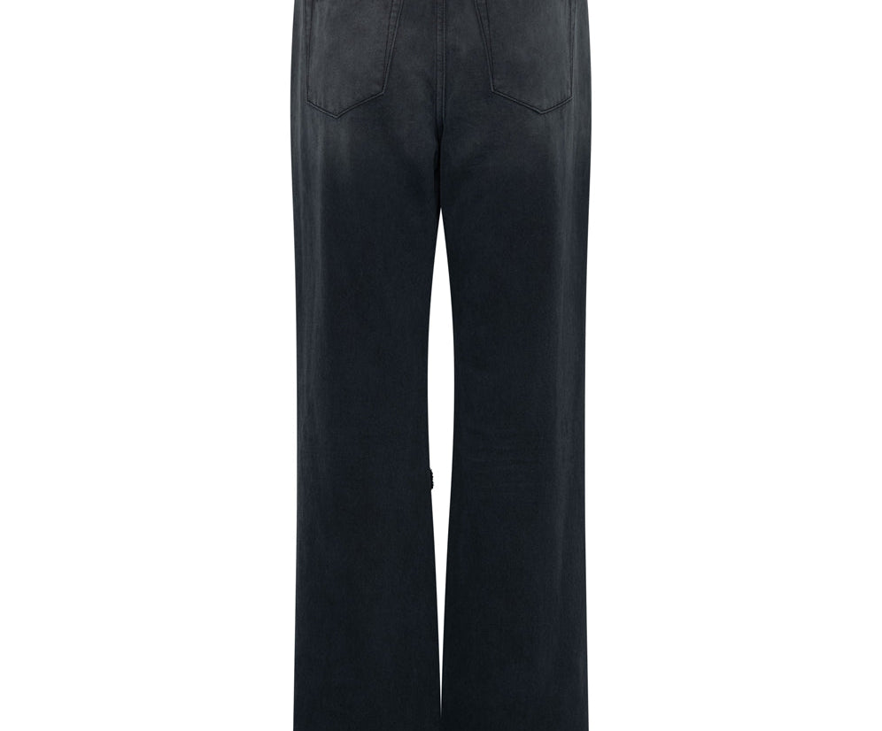 FOX BLACK ROADHOUSE WIDE LEG DRAWSTRING JEANS