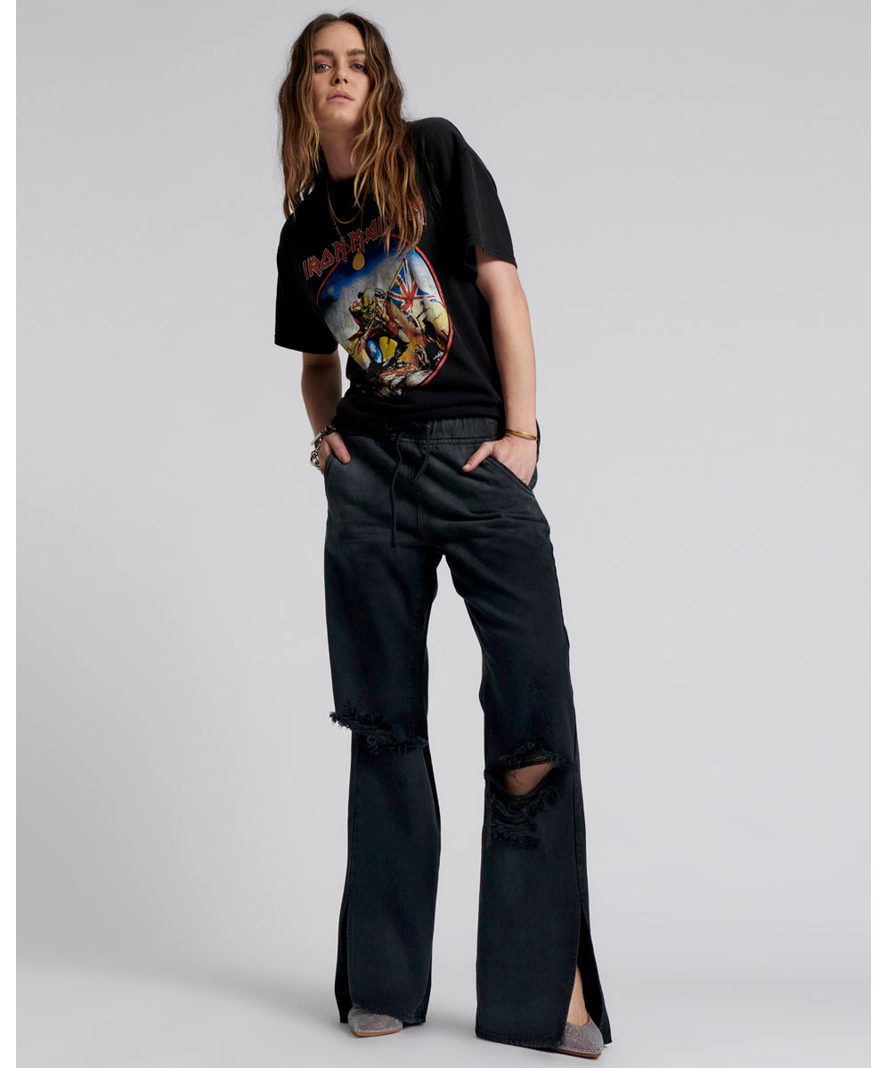 Products FOX BLACK ROADHOUSE WIDE LEG DRAWSTRING JEANS