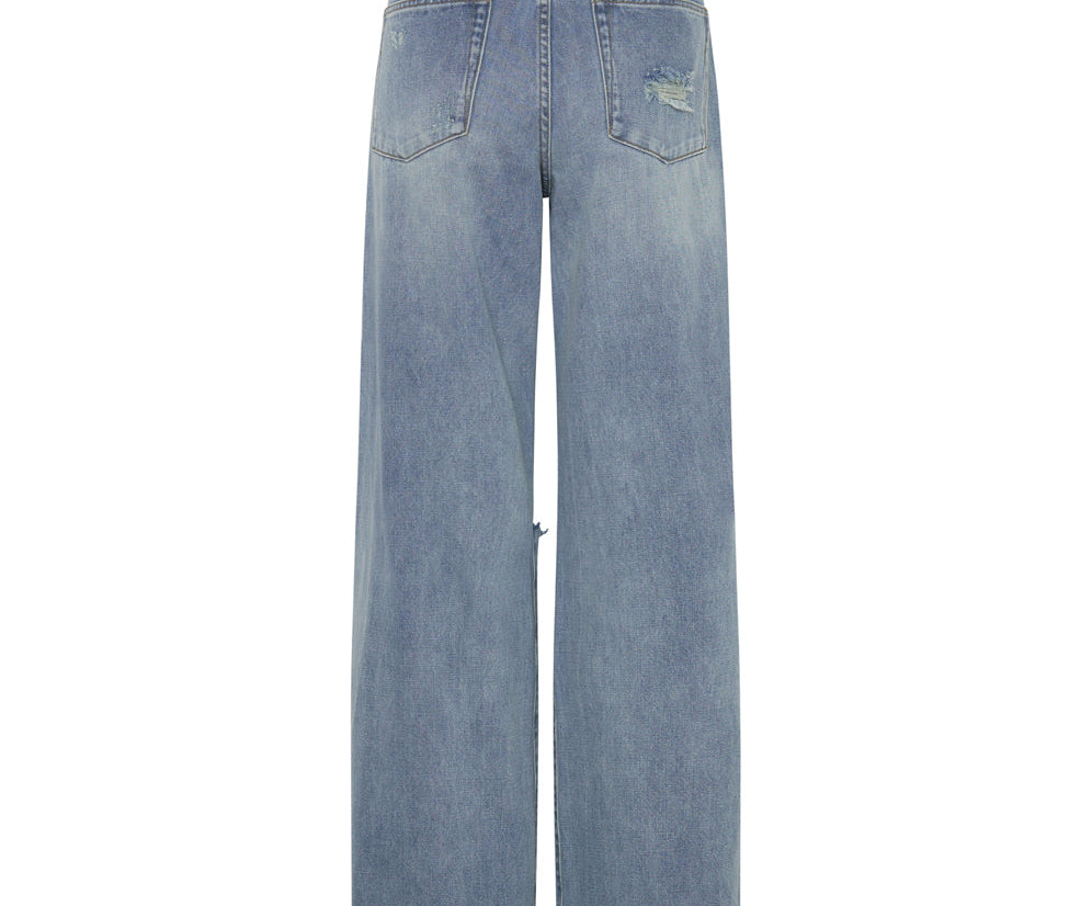 HENDRIXE JACKSON MID WAIST WIDE LEG JEANS