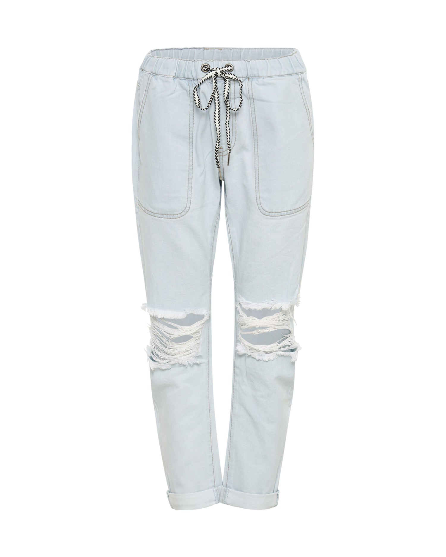 Products LE SURF SHABBIES DRAWSTRING BOYFRIEND JEANS