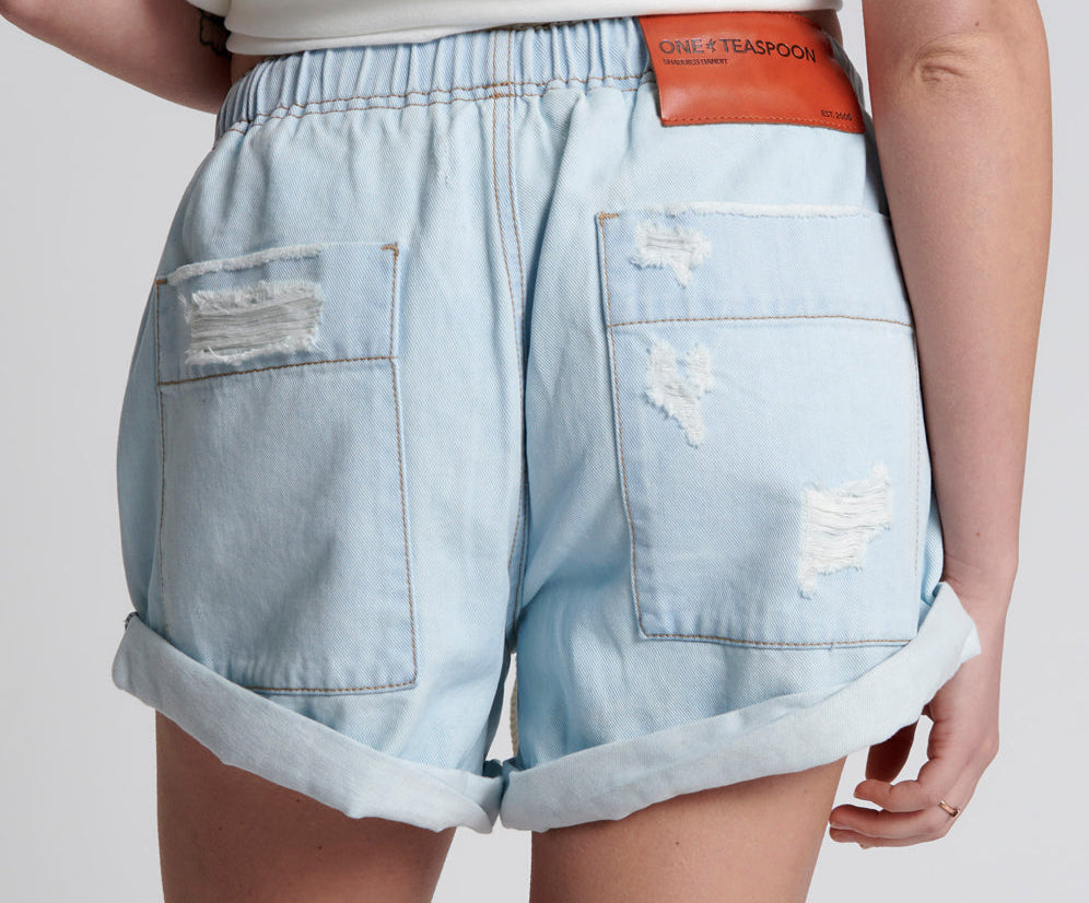 LE SURF SHABBY BANDIT DRAWSTRING BOYFRIEND SHORT