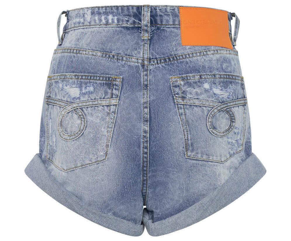 Bandits High Waist Denim Shorts - Misty Blue