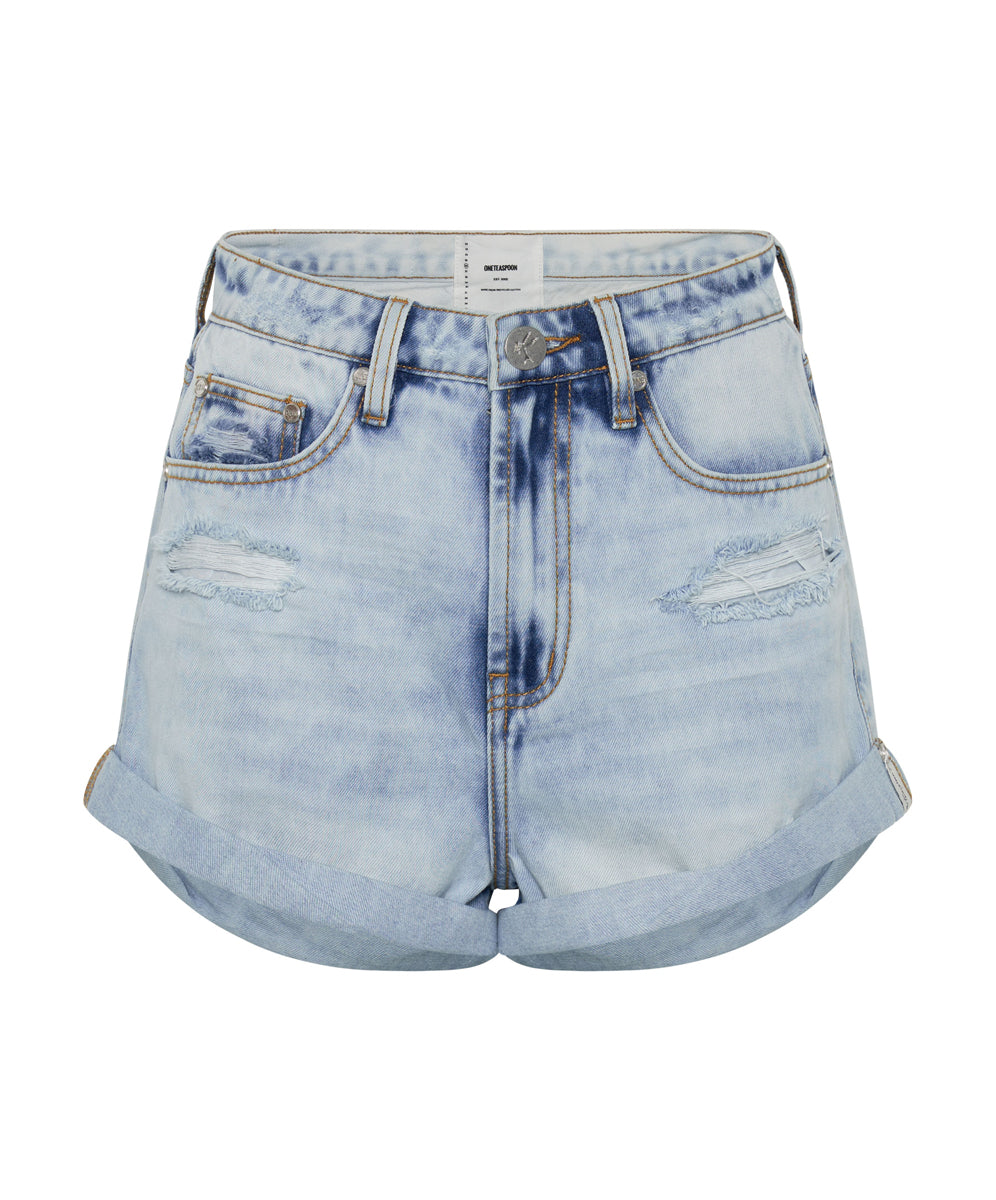 Products Bandits High Waist Denim Shorts - Blue Tornado