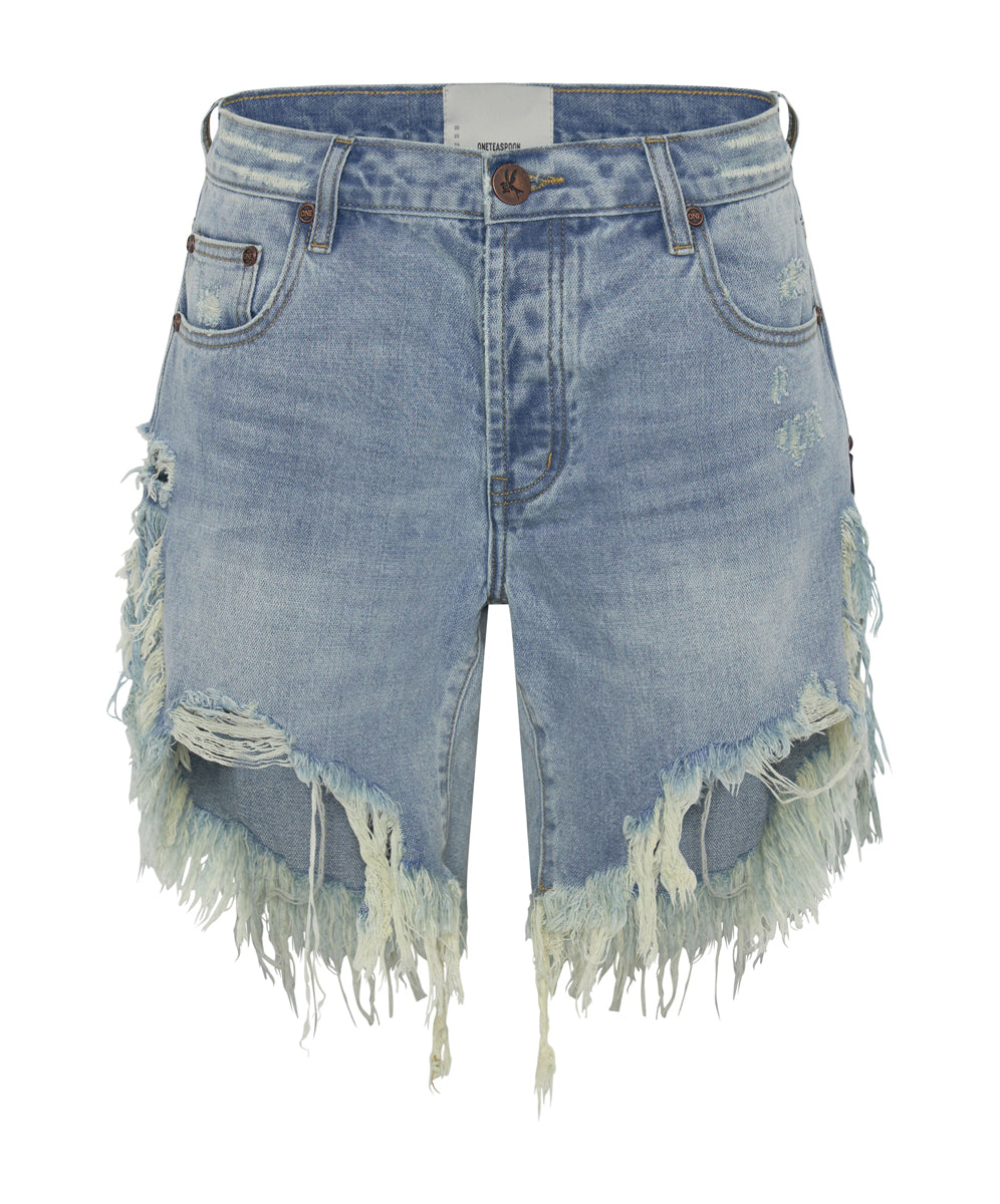 Products Frankies Low Waist Long Length Denim Shorts - Hendrixe