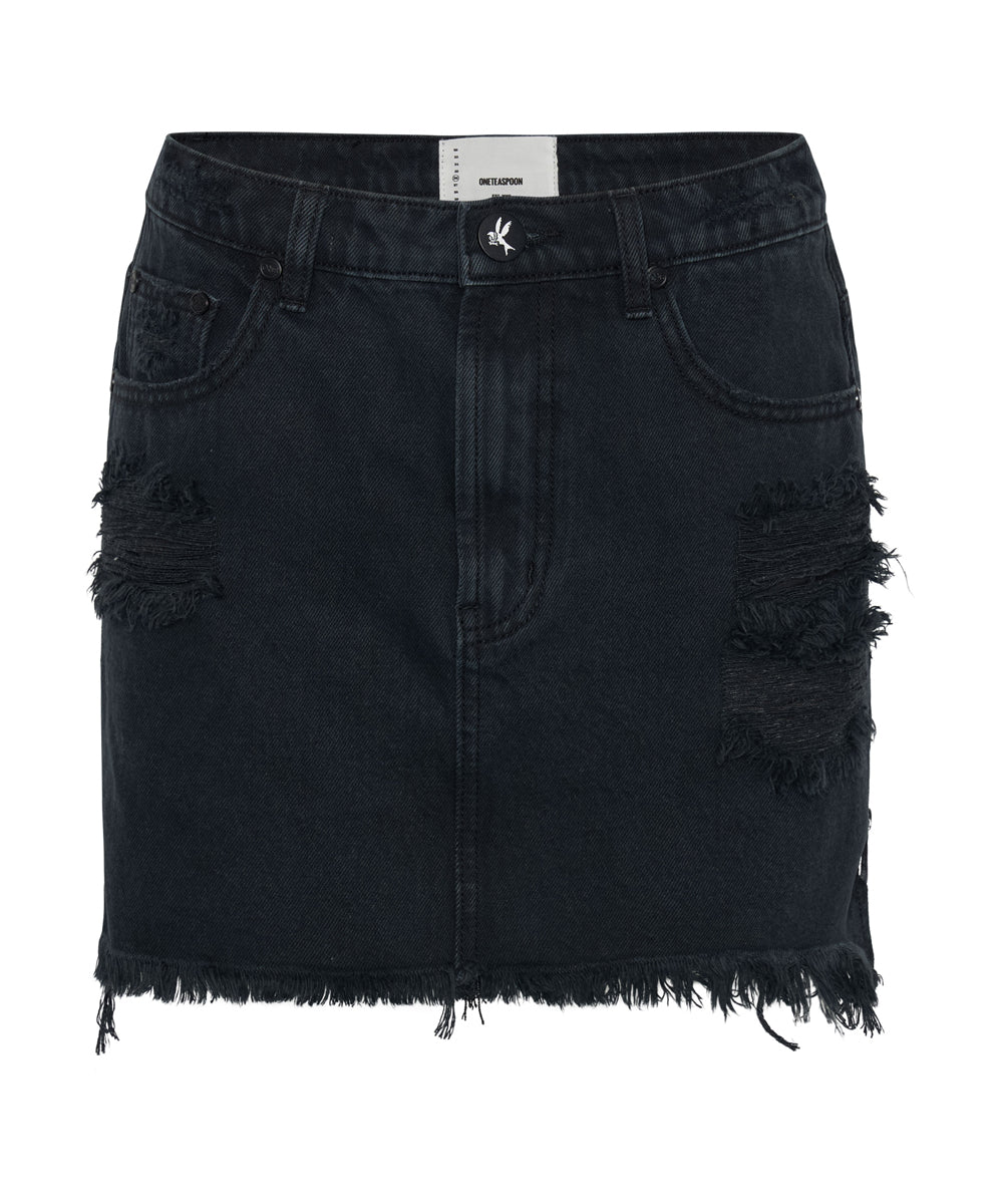 Products FOX BLACK 2020 MINI HIGH WAIST DENIM SKIRT