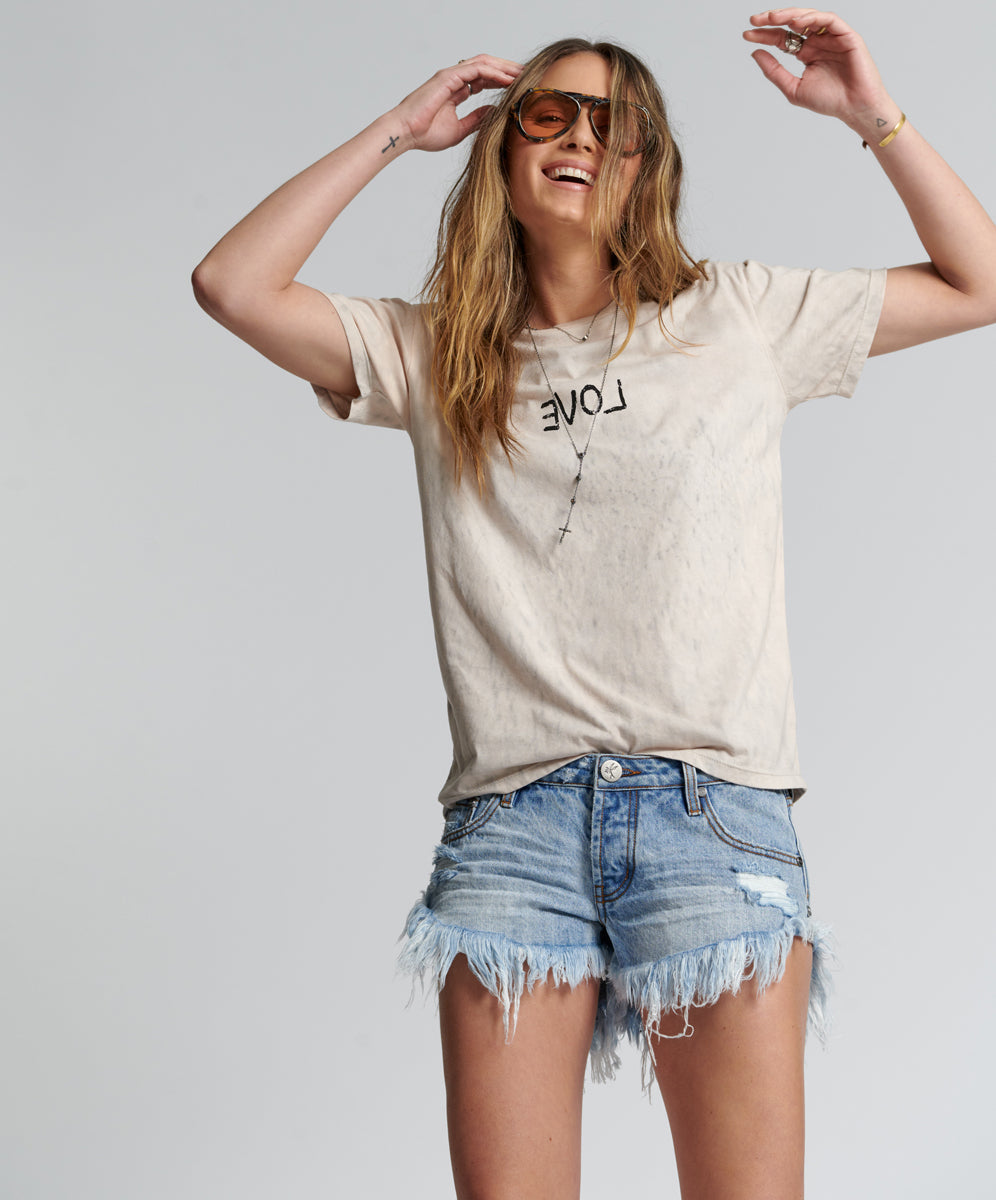 Products LOVE STAINED ORGANIC COTTON CREW TEE