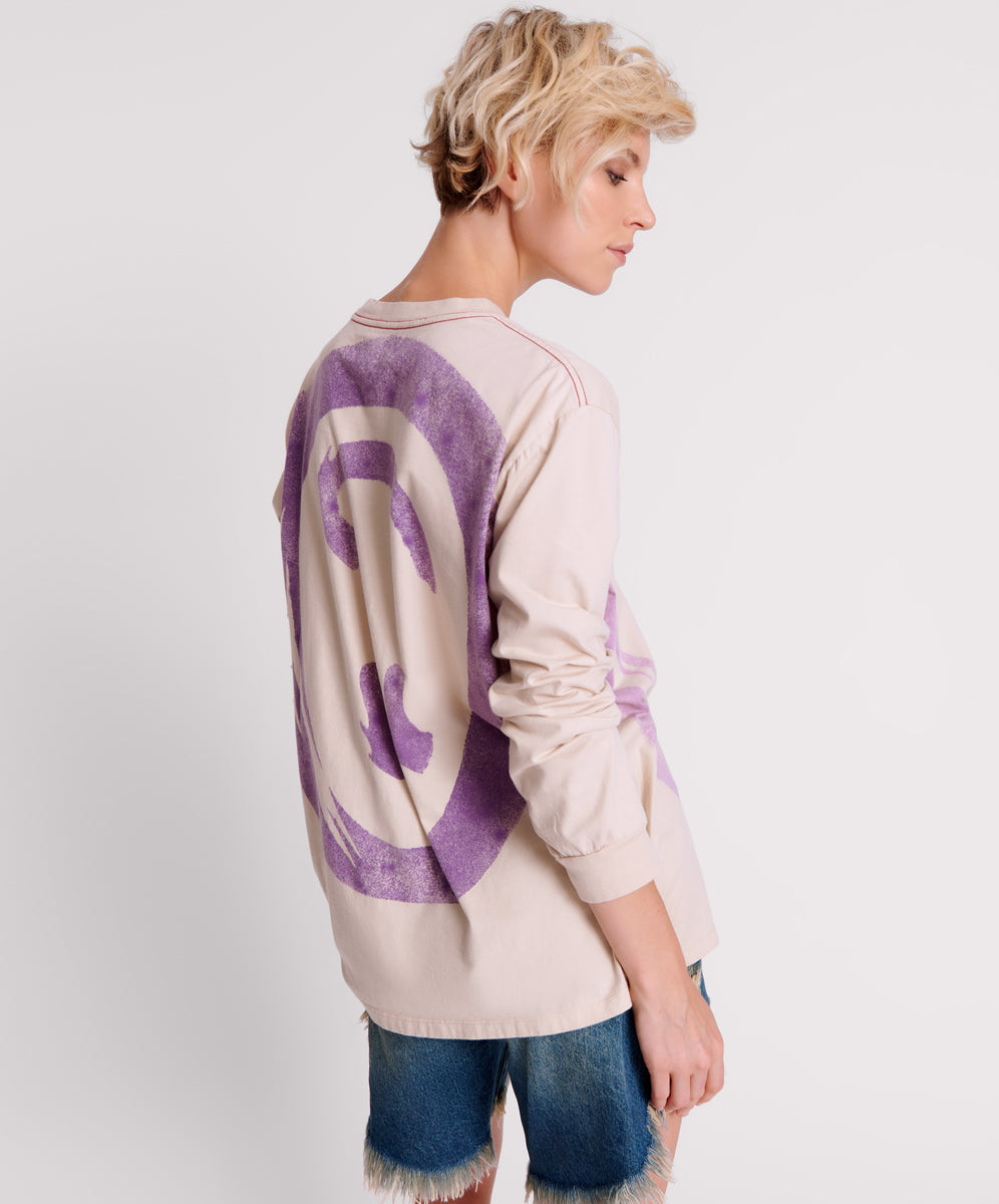 SMILEY VIOLET LONG SLEEVE TEE