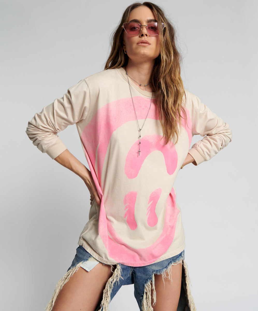 Last Stock WAS IT ALL AN ILLUSION HANDSPRAYED LONG SLEEVE TEE