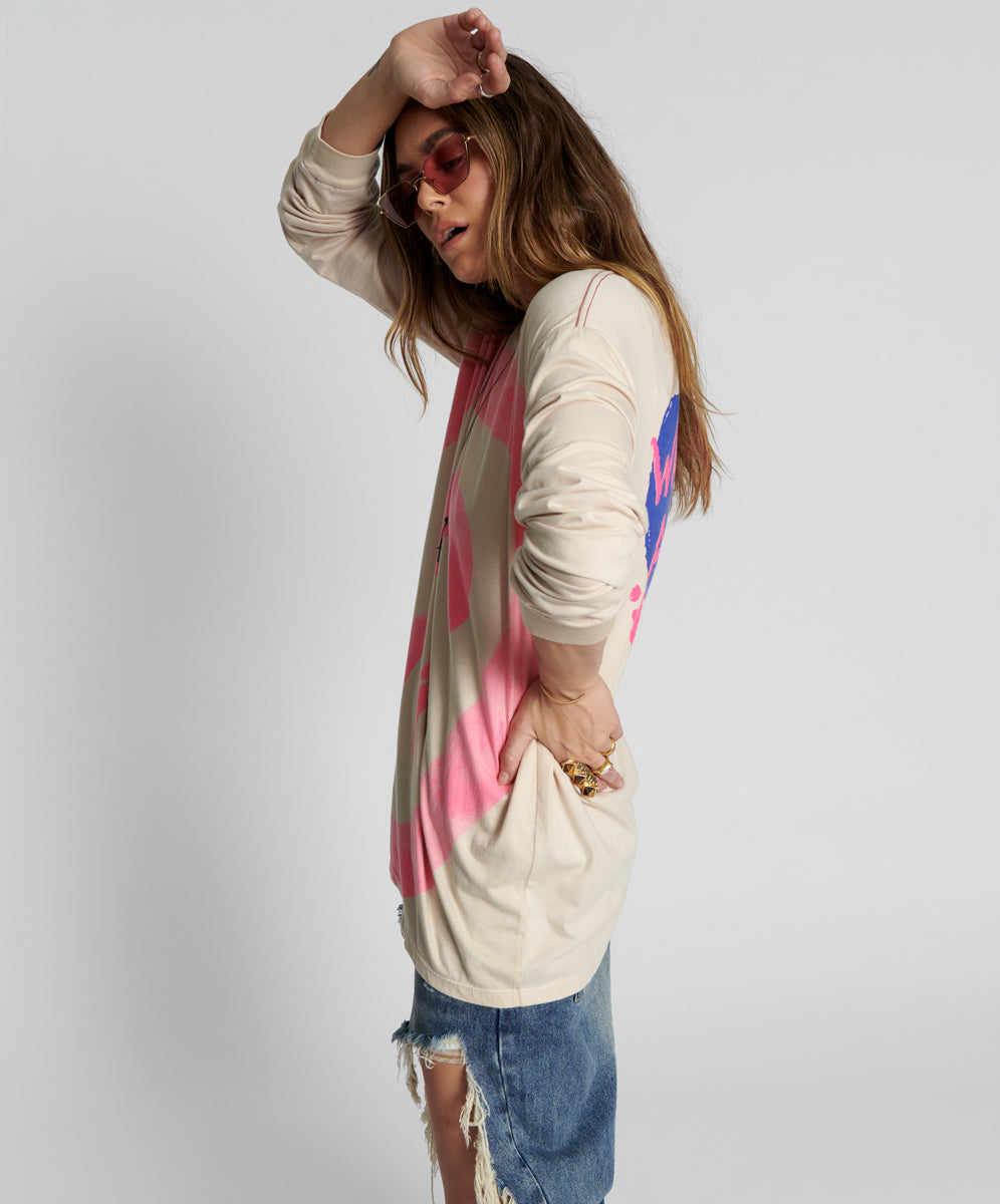 Last Stock WAS IT ALL AN ILLUSION HANDSPRAYED LONG SLEEVE TEE