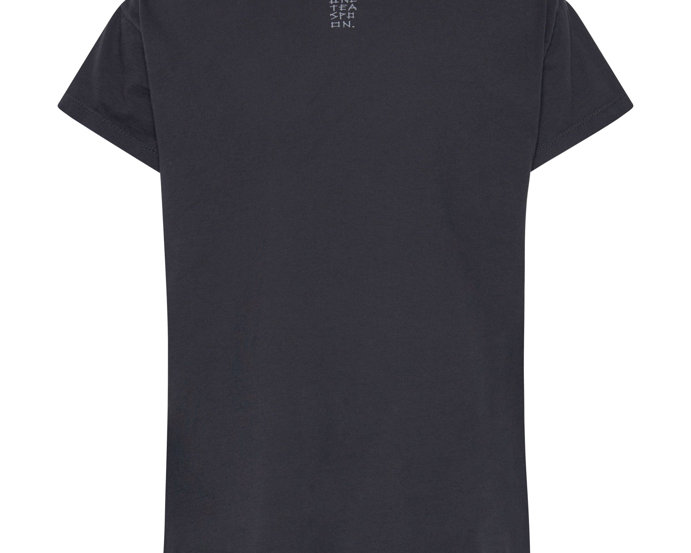 ONE TEASPOON ORGANIC SCOOP NECK BASIC TEE BLACK