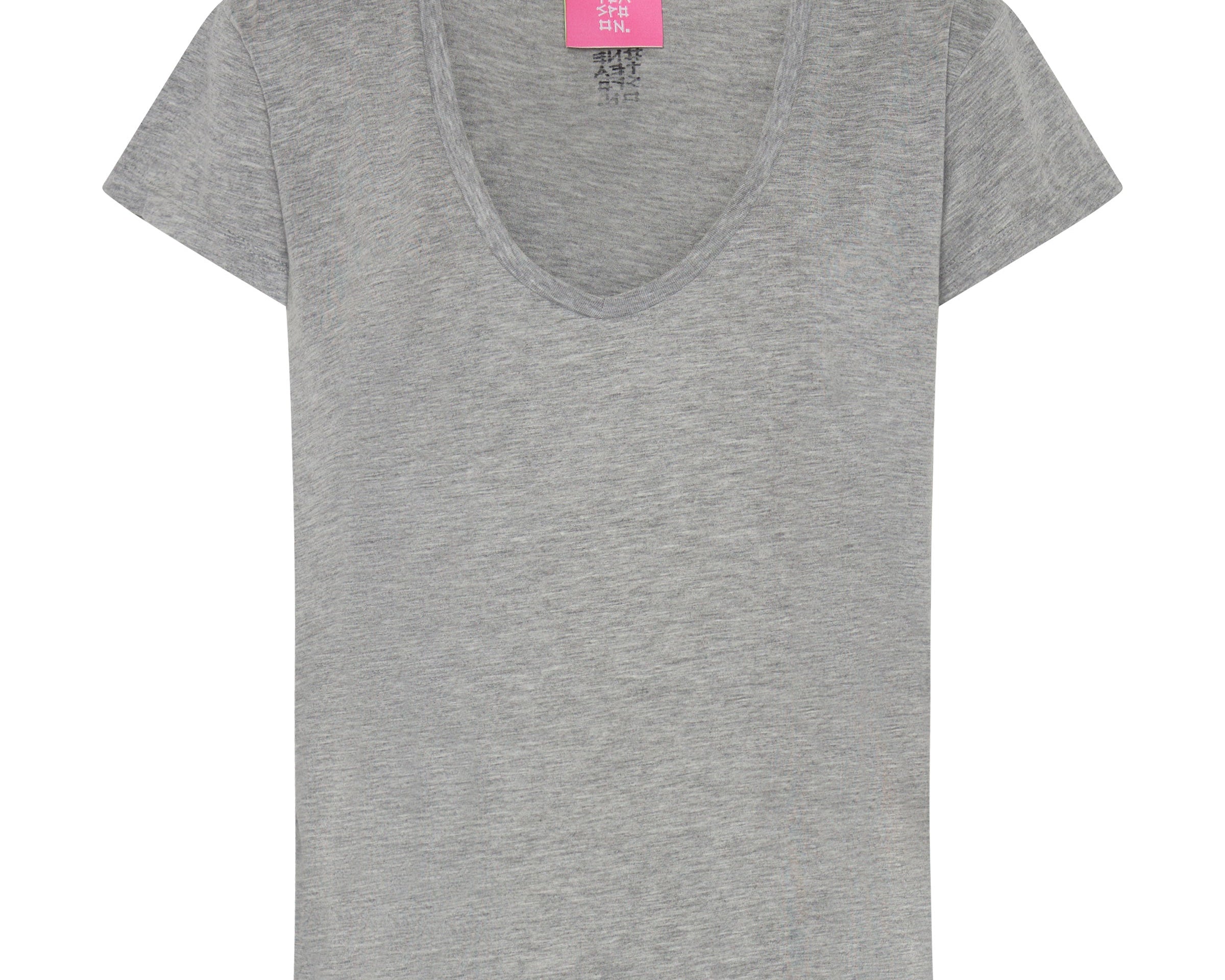 ONE TEASPOON SCOOP NECK BASIC TEE GREY