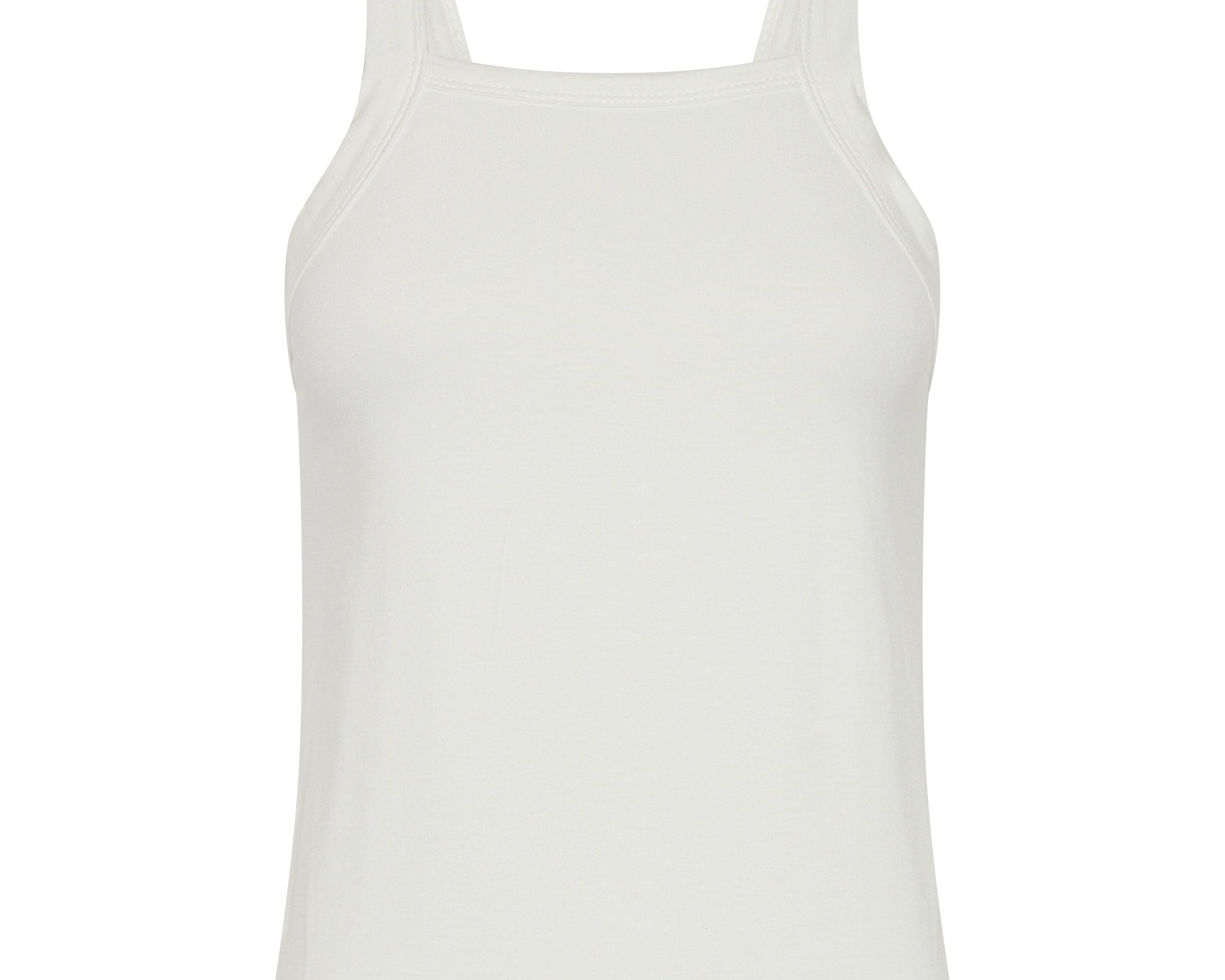 Miami Bamboo Logo Tank Top - White