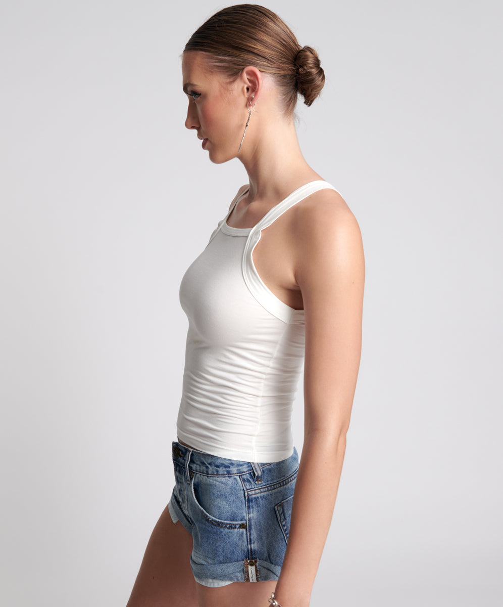 Products Miami Bamboo Logo Tank Top - White