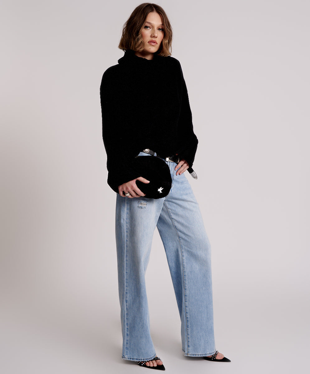 Products DOUBLE BASS DENIM CLUTCH
