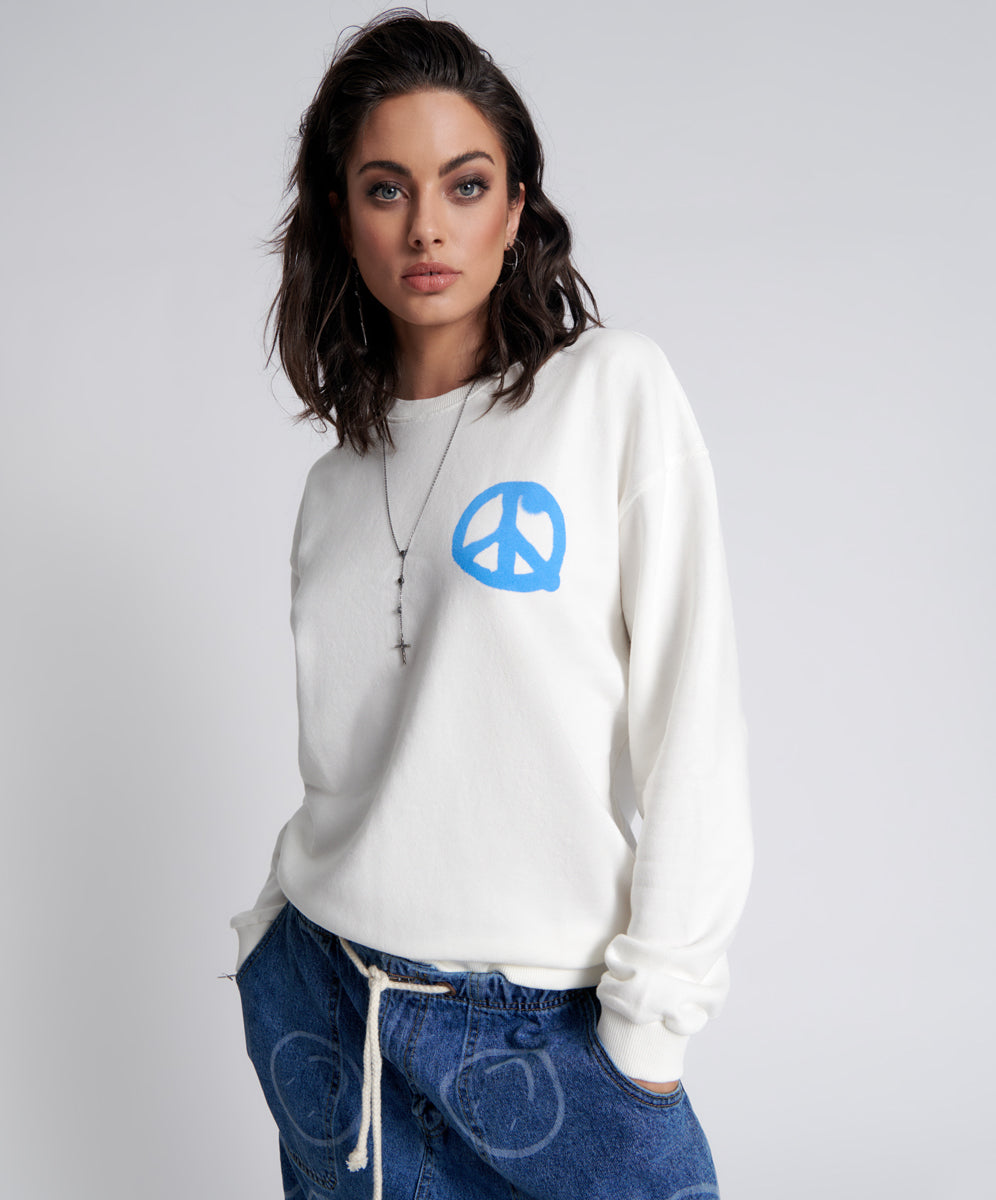 Products Get Physical Peace Sweater - White
