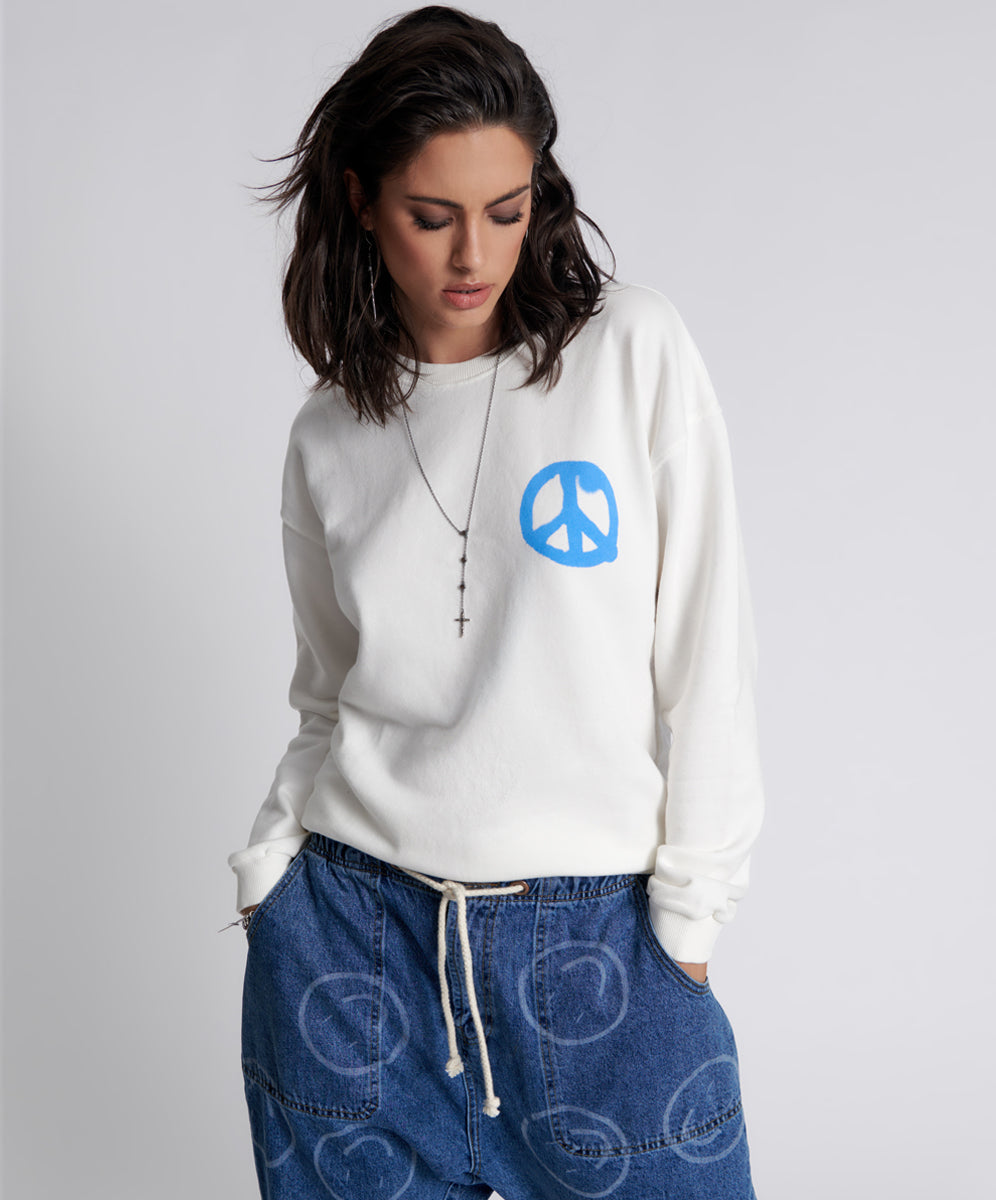 Products Get Physical Peace Sweater - White