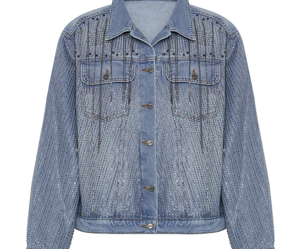 Desert Jewel Denim Trucker Jacket - Vintage Blue