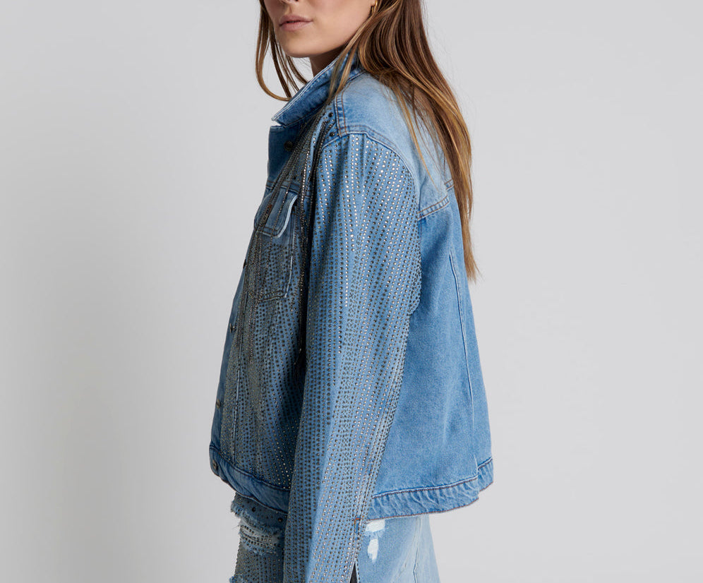 Desert Jewel Denim Trucker Jacket - Vintage Blue